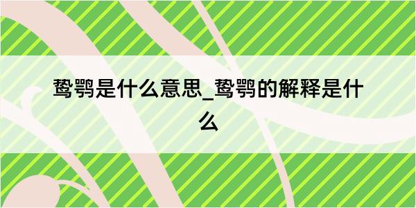 鸷鹗是什么意思_鸷鹗的解释是什么