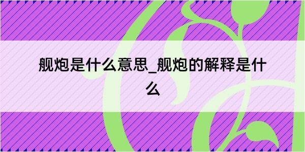 舰炮是什么意思_舰炮的解释是什么