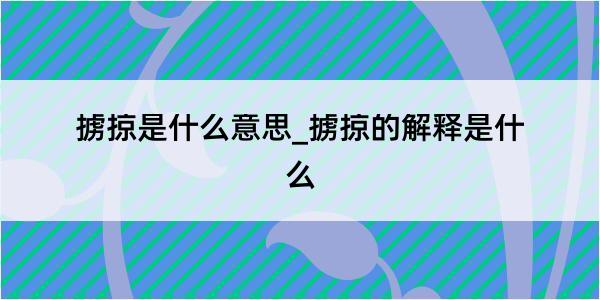 掳掠是什么意思_掳掠的解释是什么