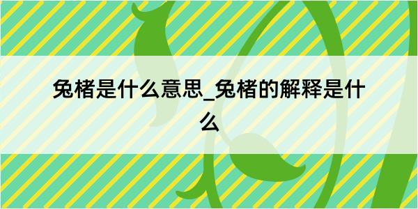 兔楮是什么意思_兔楮的解释是什么