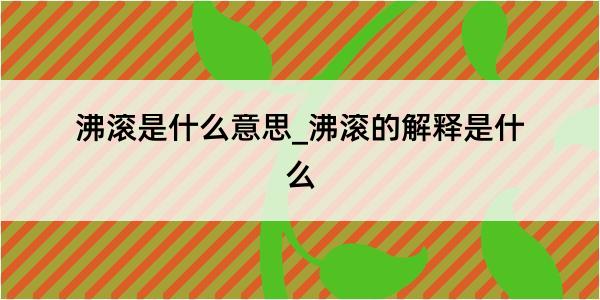 沸滚是什么意思_沸滚的解释是什么