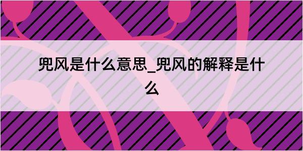 兜风是什么意思_兜风的解释是什么