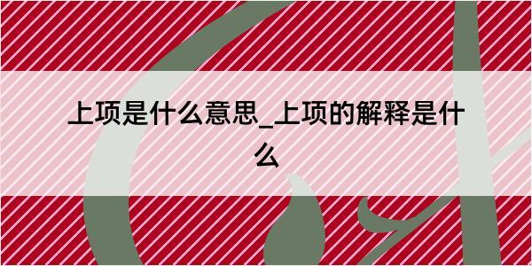 上项是什么意思_上项的解释是什么