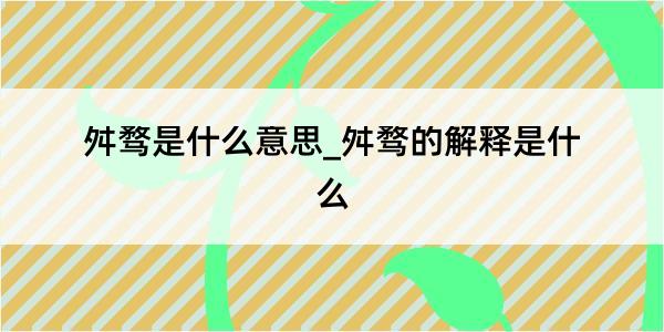 舛骛是什么意思_舛骛的解释是什么