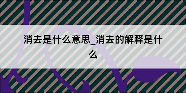 消去是什么意思_消去的解释是什么