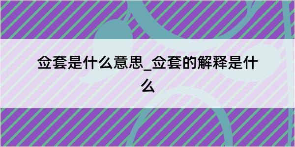 佥套是什么意思_佥套的解释是什么