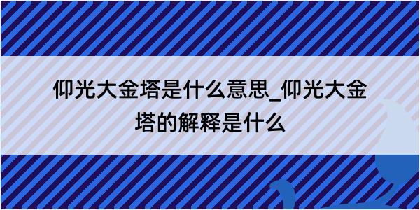 仰光大金塔是什么意思_仰光大金塔的解释是什么