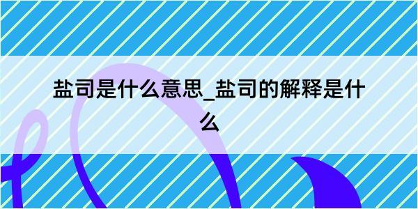 盐司是什么意思_盐司的解释是什么