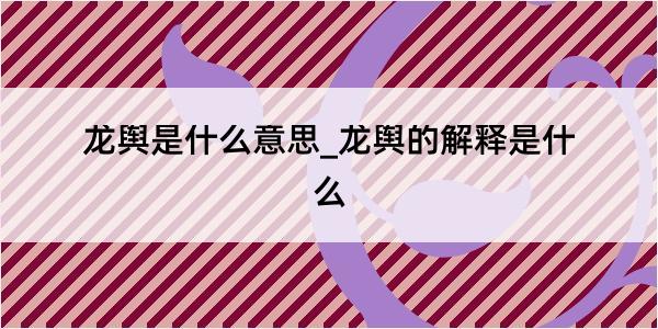 龙舆是什么意思_龙舆的解释是什么