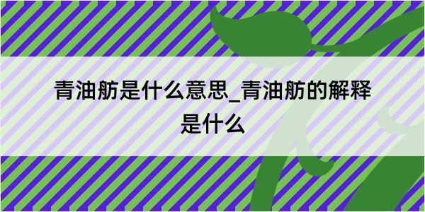 青油舫是什么意思_青油舫的解释是什么