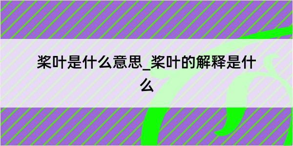 桨叶是什么意思_桨叶的解释是什么