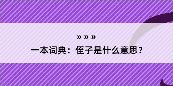 一本词典：侄子是什么意思？