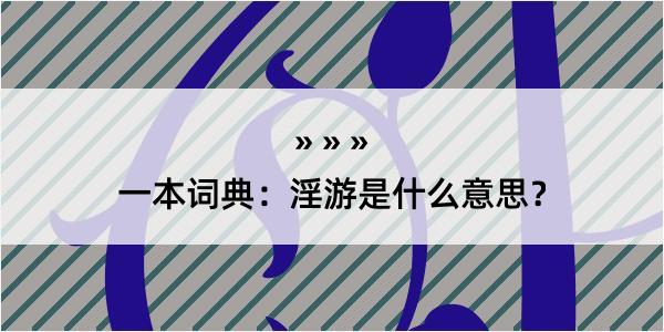 一本词典：淫游是什么意思？