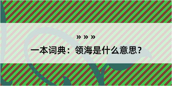 一本词典：领海是什么意思？