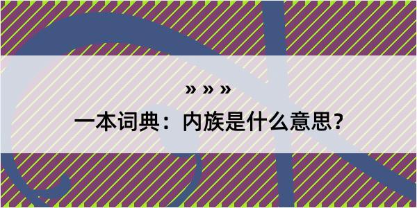 一本词典：内族是什么意思？