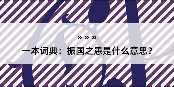 一本词典：振国之患是什么意思？