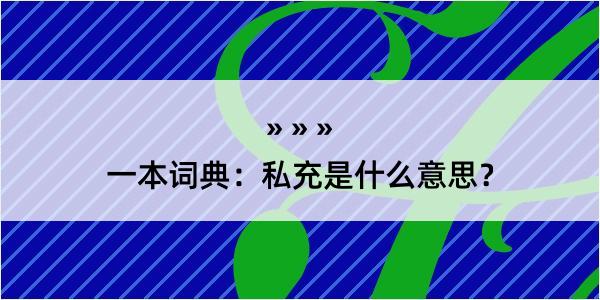 一本词典：私充是什么意思？