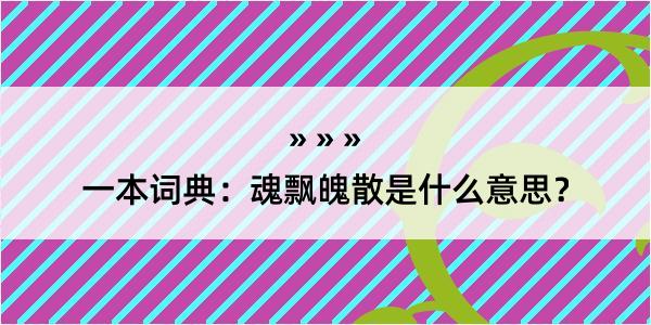 一本词典：魂飘魄散是什么意思？