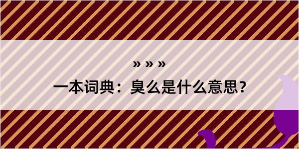 一本词典：臭么是什么意思？