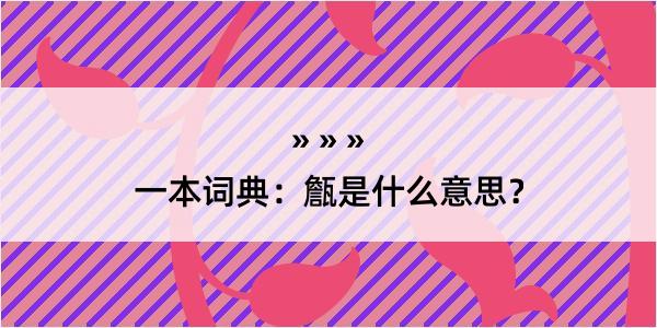 一本词典：甔是什么意思？