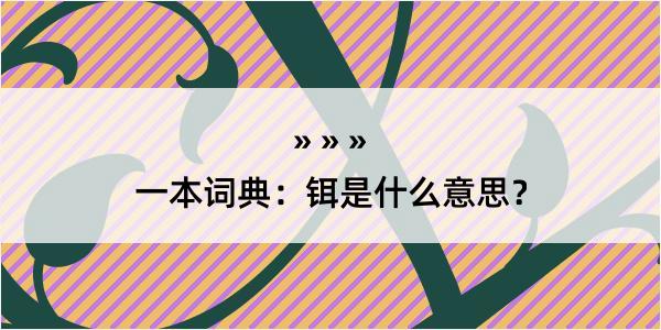 一本词典：铒是什么意思？