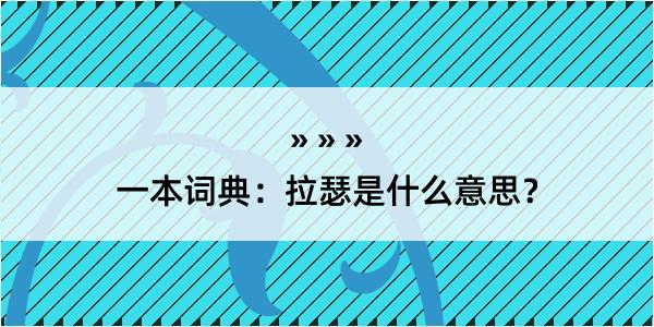 一本词典：拉瑟是什么意思？