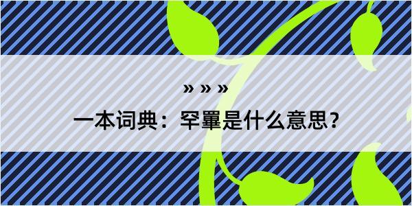 一本词典：罕罼是什么意思？