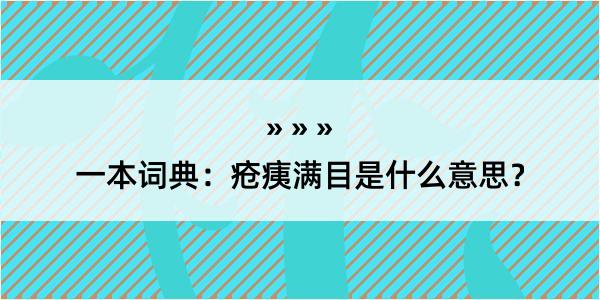 一本词典：疮痍满目是什么意思？