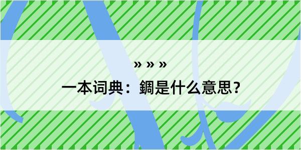 一本词典：錭是什么意思？