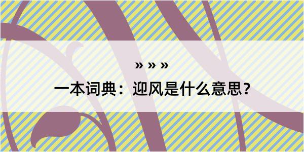 一本词典：迎风是什么意思？