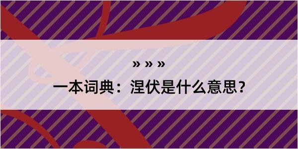 一本词典：涅伏是什么意思？