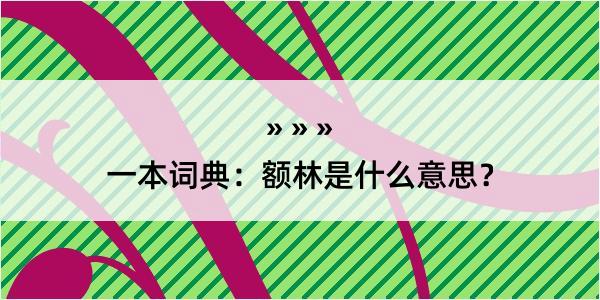 一本词典：额林是什么意思？