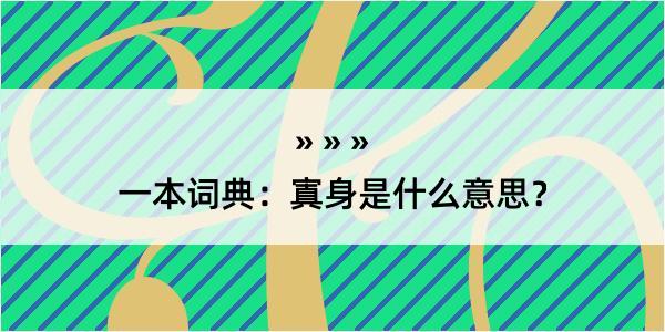 一本词典：寘身是什么意思？