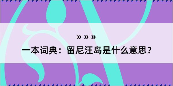 一本词典：留尼汪岛是什么意思？