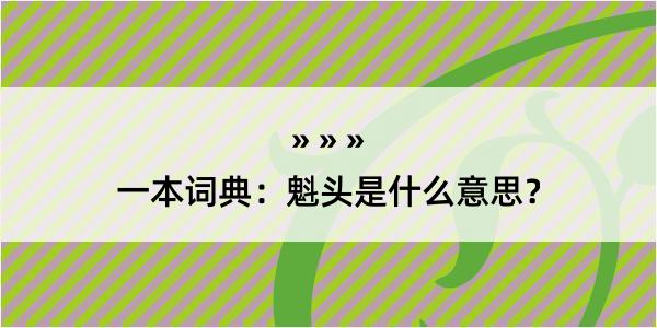 一本词典：魁头是什么意思？