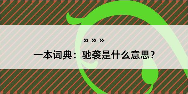 一本词典：驰袭是什么意思？