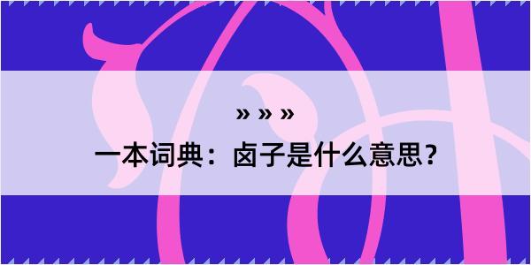 一本词典：卤子是什么意思？