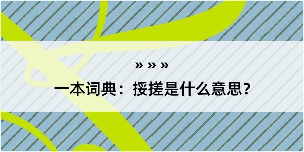 一本词典：挼搓是什么意思？