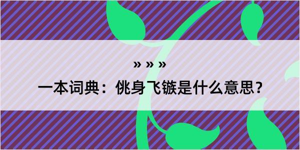 一本词典：佻身飞镞是什么意思？