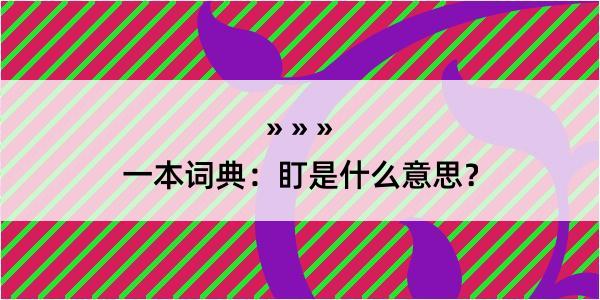 一本词典：盯是什么意思？