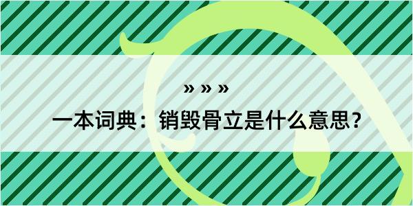 一本词典：销毁骨立是什么意思？