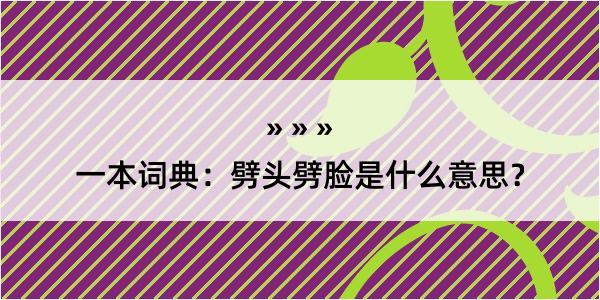 一本词典：劈头劈脸是什么意思？