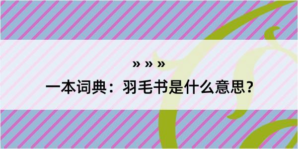 一本词典：羽毛书是什么意思？