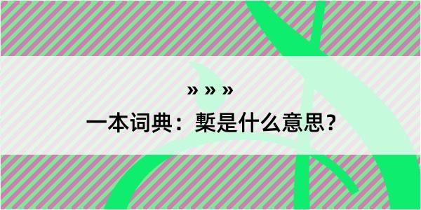 一本词典：槧是什么意思？