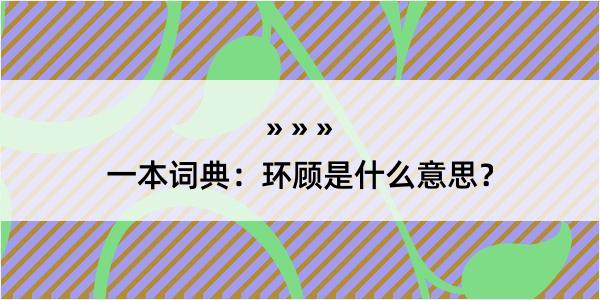 一本词典：环顾是什么意思？