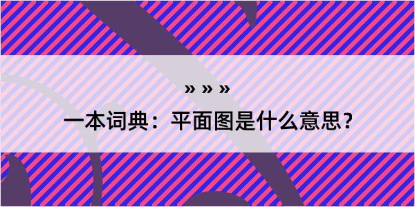 一本词典：平面图是什么意思？