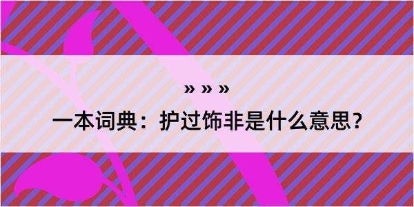 一本词典：护过饰非是什么意思？