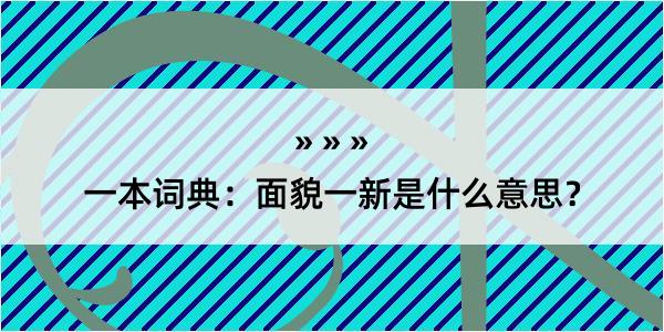 一本词典：面貌一新是什么意思？