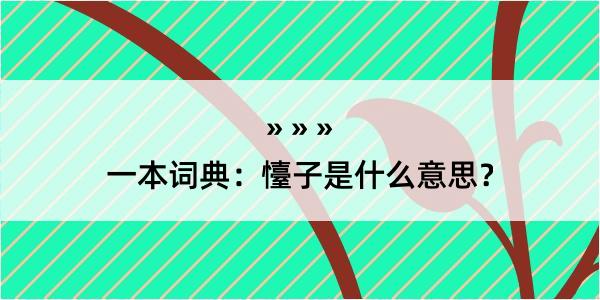 一本词典：懛子是什么意思？