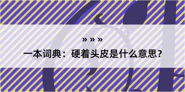 一本词典：硬着头皮是什么意思？